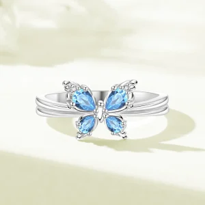 Bague papillon argent packaging